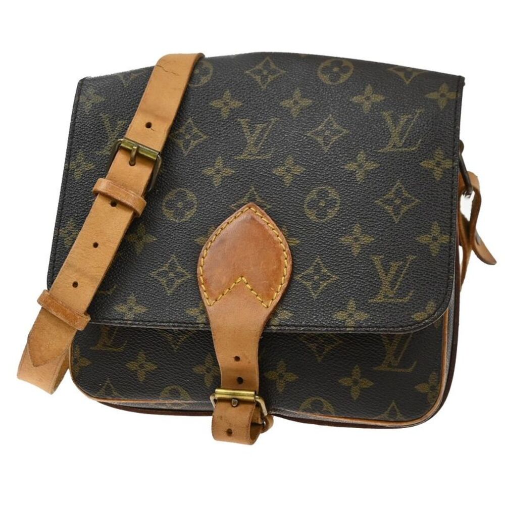 Louis Vuitton Cartouchiere Monogram Canvas Brown Canvas Shoulder Bag Bag